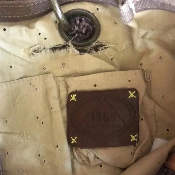 Brown Canvas Gap Bucket Bag - Picture 5 of 6